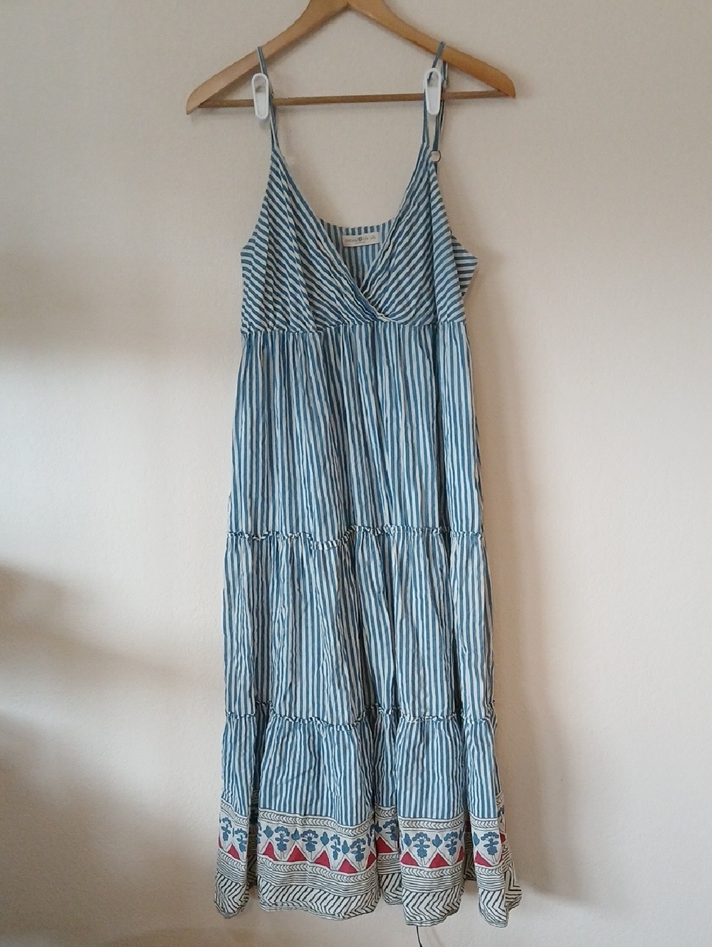 Natural Life Boho Striped Tiered Sleeveless Dress